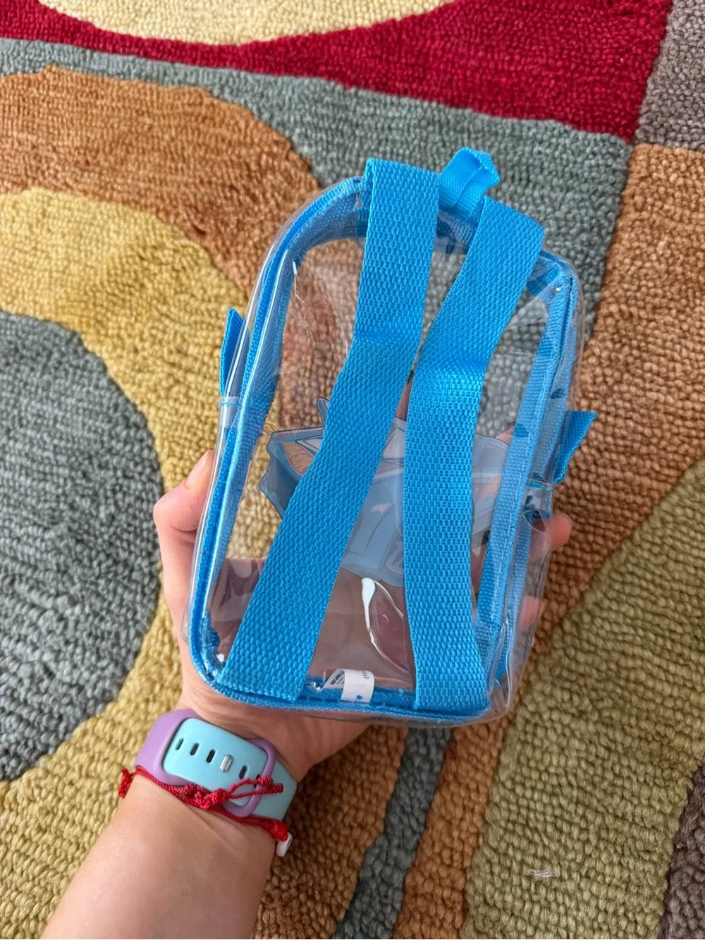 Hot Wheels Trucks Kids Boys Tiny Mini Faux Backpack Clear Bag Case